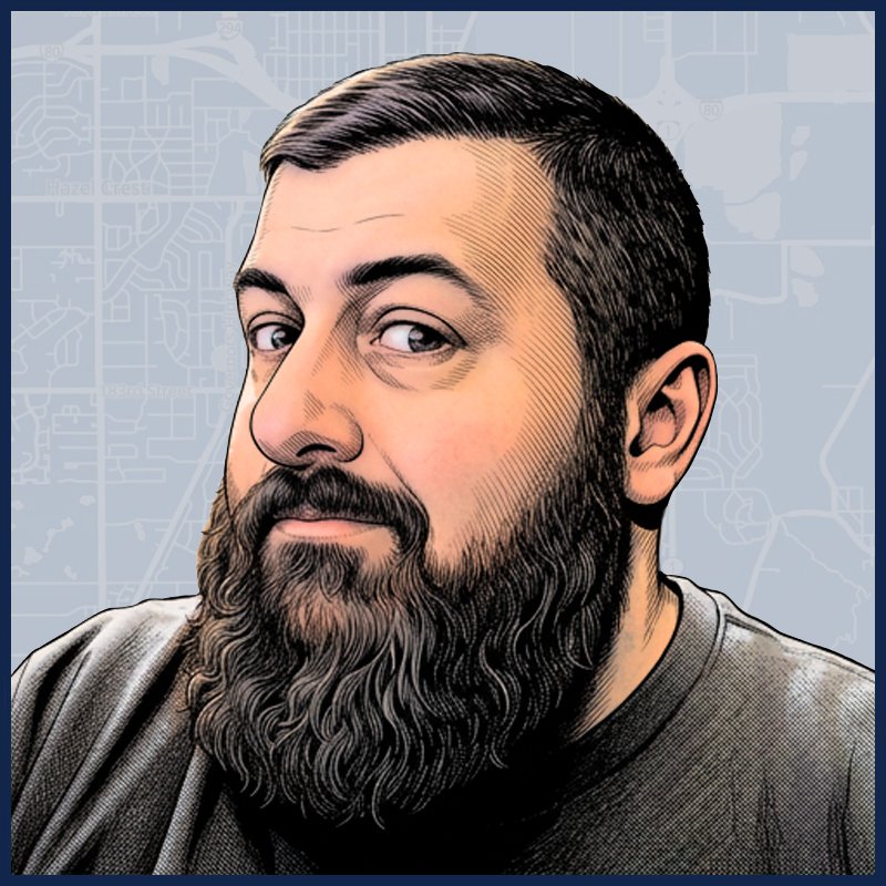 Illustrated portrait of Marc Alan Fishman