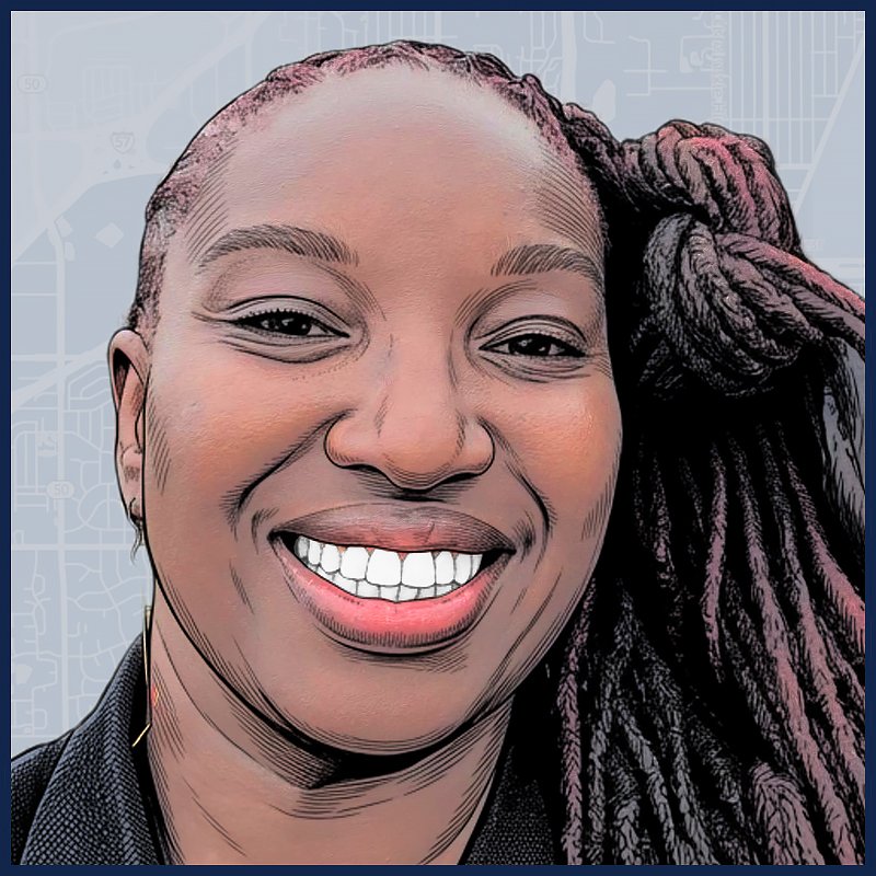 Illustrated portrait of Tresha Lyons